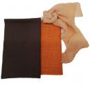 Stoffkombination orange-braun - Kleid und Mantel zum Selbernähen